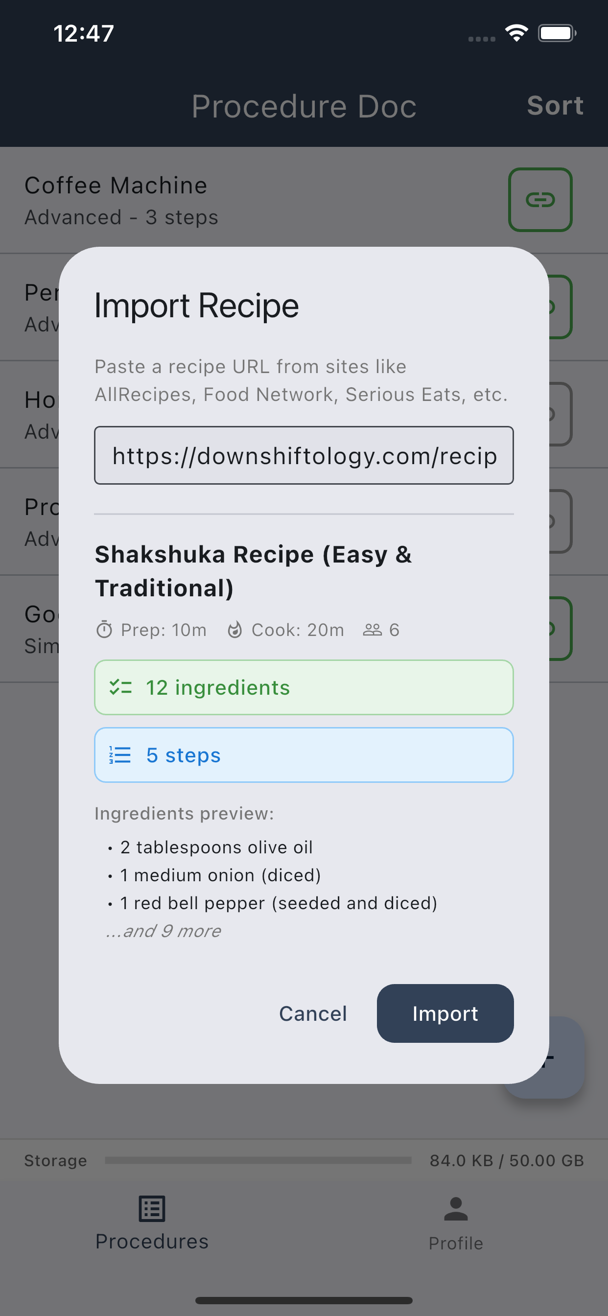 Import Recipes - Import recipes from popular websites